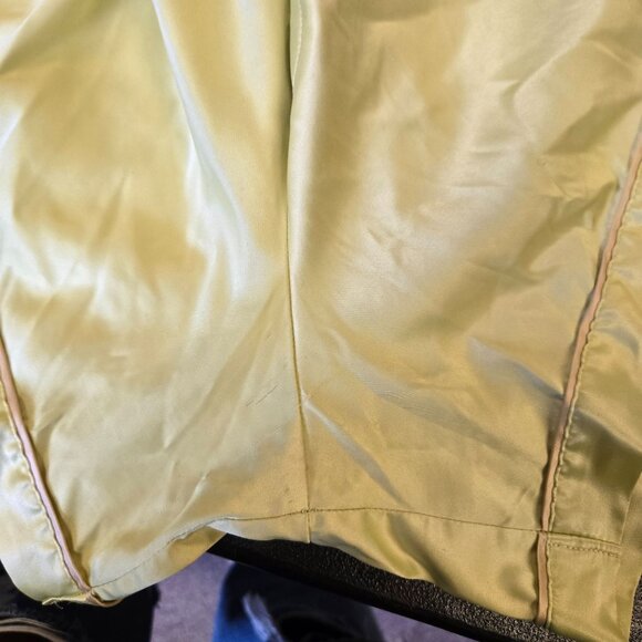 Parade Luxe Satin Pajama Set Key Lime Green Yellow Women's  L - Picture 15 of 16